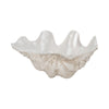 Decorative Pearlized Clam Shell Bowl | Coastal Accent Ivory | 10"