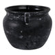 Outdoor Decorative Planter | Jug Shape w Handles | 12" Black Ceramic