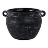 Outdoor Decorative Planter | Jug Shape w Handles | 12’’ Black Ceramic SBH-20158-04