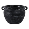 Outdoor Decorative Planter | Jug Shape w Handles | 12" Black Ceramic