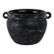 Outdoor Decorative Planter | Jug Shape w Handles | 12" Black Ceramic