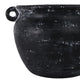 Outdoor Decorative Planter | Jug Shape w Handles | 12" Black Ceramic