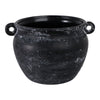 Outdoor Decorative Planter | Jug Shape w Handles | 12’’ Black Ceramic SBH-20158-04