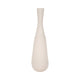 Decorative Vase w Round Cutout | Rough Textured White Ceramic | 24"
