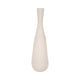 Decorative Vase w Round Cutout | Rough Textured White Ceramic | 24"
