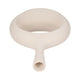 Decorative Vase w Round Cutout | Rough Textured White Ceramic | 24"