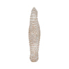 Zyna Curved Seahorse Figurine | Wicker-Style Texture | White Resin 12"