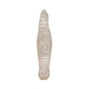 Zyna Curved Seahorse Figurine | Wicker-Style Texture | White Resin 12"