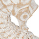 Zyna Curved Seahorse Figurine | Wicker-Style Texture | White Resin 12"