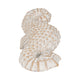 Zyna Curved Seahorse Figurine | Wicker-Style Texture | White Resin 12"