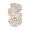 Zyna Curved Seahorse Figurine | Wicker-Style Texture | White Resin 12"