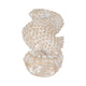 Zyna Curved Seahorse Figurine | Wicker-Style Texture | White Resin 12"
