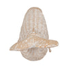 Flint Beluga Whale Figurine | Woven Wicker-Style Design | White Resin 16"