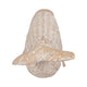 Flint Beluga Whale Figurine | Woven Wicker-Style Design | White Resin 16"