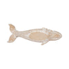 Flint Beluga Whale Figurine | Woven Wicker-Style Design | White Resin 16"
