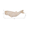 Flint Beluga Whale Figurine | Woven Wicker-Style Design | White Resin 16"