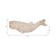 Flint Beluga Whale Figurine | Woven Wicker-Style Design | White Resin 16"