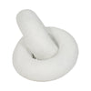 Juni Decorative Knot with Rough Textured Finish | White Resin 9"