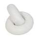 Juni Decorative Knot with Rough Textured Finish | White Resin 9"