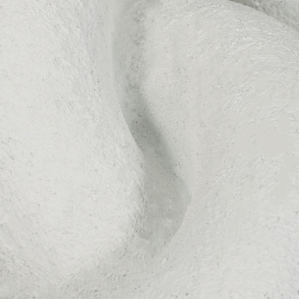 Juni Decorative Knot with Rough Textured Finish | White Resin 9"