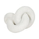 Juni Decorative Knot with Rough Textured Finish | White Resin 9"