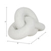 Juni Decorative Knot with Rough Textured Finish | White Resin 9"
