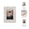 Decorative Photo Frame with Ivory Shell Pearl Inlay Design | 4x6 Interior