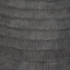 Decorative Textured Vase | Faded Black Ribbed Ceramic Design | 15"