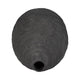 Decorative Textured Vase | Faded Black Ribbed Ceramic Design | 15"