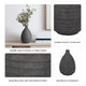 Decorative Textured Vase | Faded Black Ribbed Ceramic Design | 15"