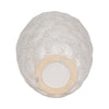 Decorative Flower Vase | Coastal Seashell Texture | 13" White Ceramic