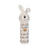 Decorative Squiggly Bunny Tabletop Accent w Gold Heart | White Ceramic