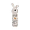 Decorative Squiggly Bunny Tabletop Accent w Gold Heart | White Ceramic