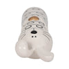 Decorative Squiggly Bunny Tabletop Accent w Gold Heart | White Ceramic