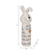Decorative Squiggly Bunny Tabletop Accent w Gold Heart | White Ceramic