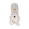 Dion Squiggly Bunny Figurine with Gold Heart | White-Black Ceramic 10"