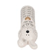 Dion Squiggly Bunny Figurine with Gold Heart | White-Black Ceramic 10"