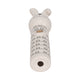 Dion Squiggly Bunny Figurine with Gold Heart | White-Black Ceramic 10"