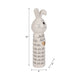 Dion Squiggly Bunny Figurine with Gold Heart | White-Black Ceramic 10"