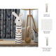 Striped Bunny Figurine with Gold Heart | 12" Black & White Ceramic