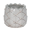 Artichoke Planter Vase| Sculpted Textured White Ceramic | 5"