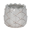 Artichoke Planter Vase| Sculpted Textured White Ceramic | 5"
