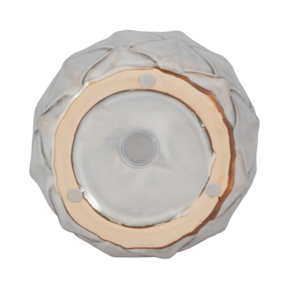 Artichoke Planter Vase| Sculpted Textured White Ceramic | 5"