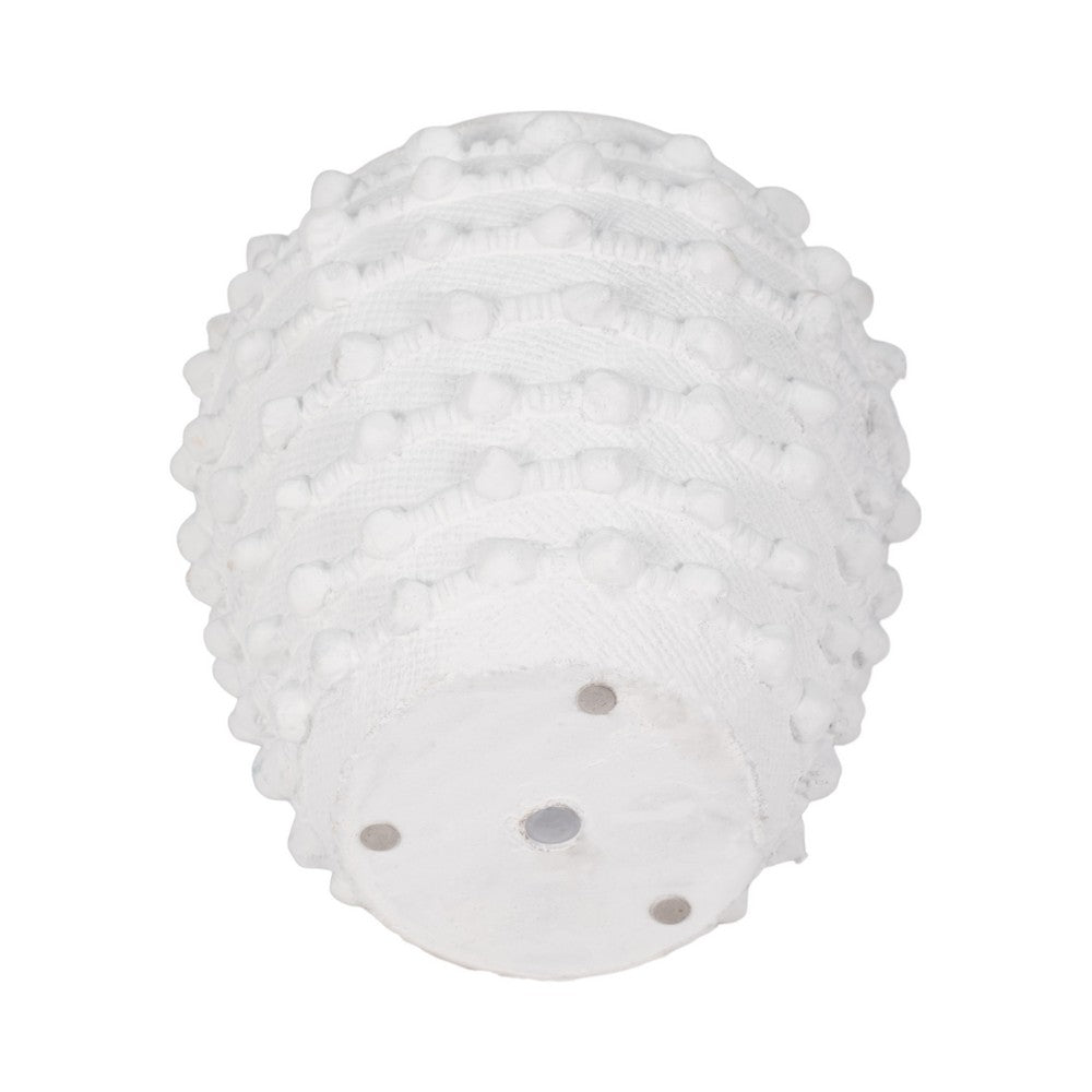 Garden Planter | 3D Raised Woven Knot Accent | 9" White Finish
