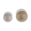 Xavie Garden Planters Set of 2 | Iridescent Foot | Ivory Ceramic 8 & 6"