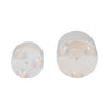 Xavie Garden Planters Set of 2 | Iridescent Foot | Ivory Ceramic 8 & 6"