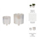 Xavie Garden Planters Set of 2 | Iridescent Foot | Ivory Ceramic 8 & 6"
