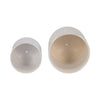 Abas Iridescent Bravais Footed Planter Set of 2 | Ivory Ceramic 8 & 6"