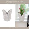 Outdoor Butterfly Accent Garden Planter | Ivory Finish Ceramic | 7"