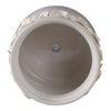 Reya Planter Pot | 3D Floral Applique Rim | Handcrafted Ivory Ceramic | 6"